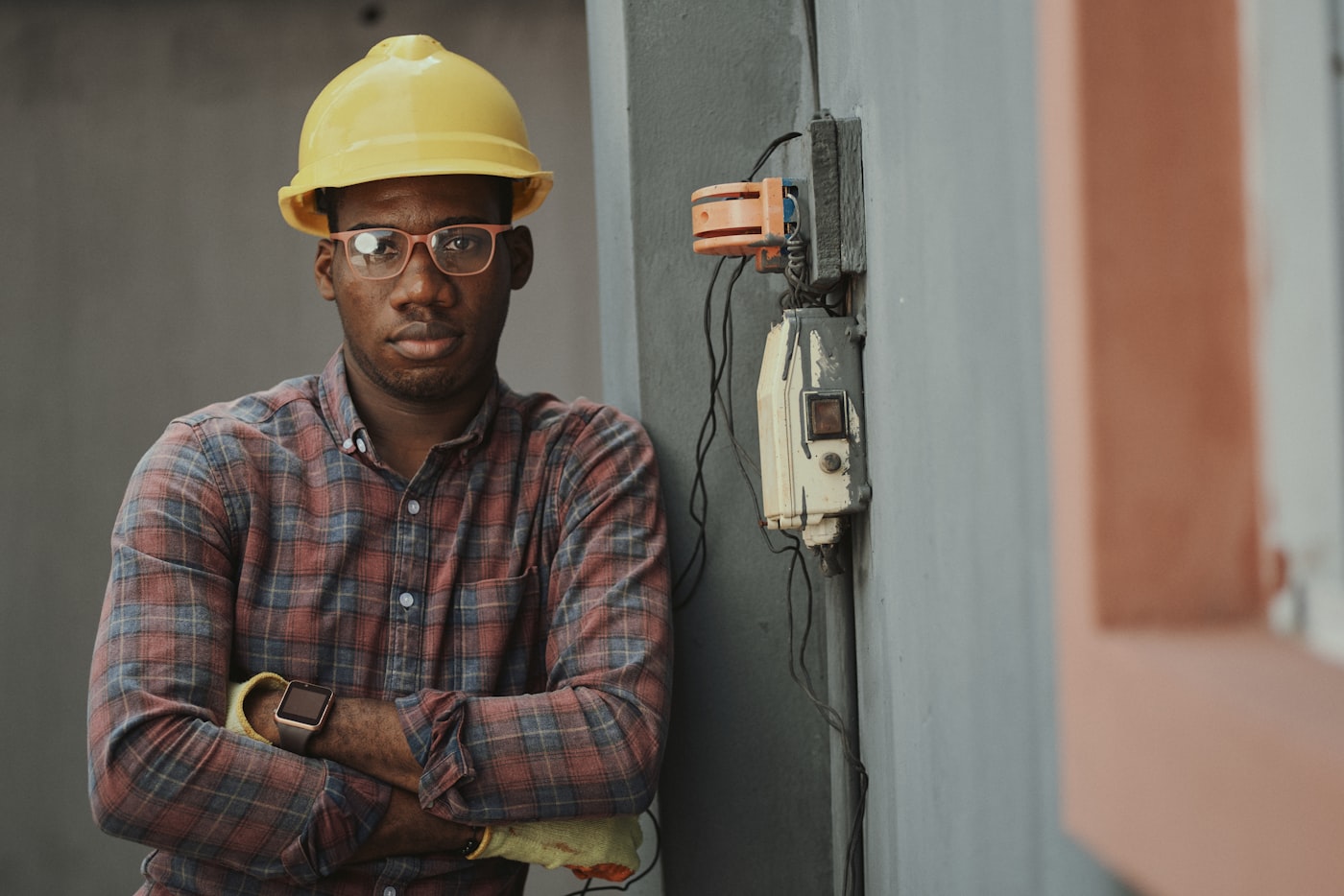 Un compagnon de l'équipe, sur chantier